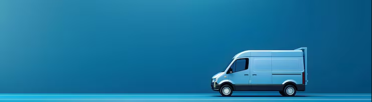 Van de reparto de Milcom para productos a pedido